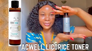 ACWELL LICORICE PH BALANCING TONER PRODUCT REVIEWbest brightening toner for acne prone skintoner [upl. by Tilly]