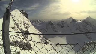 Mt Titlis Cliff Walk  Switzerland Europes highest suspension bridge 10000 ft [upl. by Ybreh]