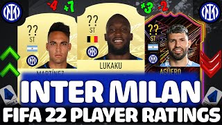 FIFA 22  INTER MILAN PLAYER RATINGS PREDICTIONS FT LUKAKU MARTINEZ AGUERO ETCFIFA 22 RATINGS [upl. by Riay]