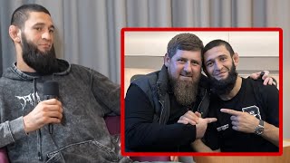 Khamzat Chimaev Talks about Ramzan Kadyrov [upl. by Esertal]