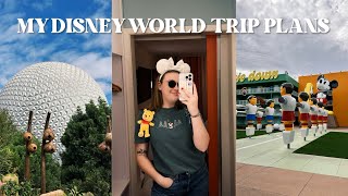 MY DISNEY WORLD TRIP PLANS  dining reservations my resort amp everything in between [upl. by Kerge]