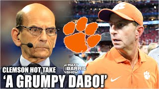 🚨 GRUMPY DABO 🚨 Paul Finebaum SCORCHED EARTH on Dabo Swinney amp Clemson  The Matt Barrie Show [upl. by Schreibe552]