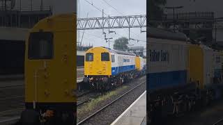 Balfour Beatty Class 20905amp901 passing Stafford 6J09 kings Norton to Crewe PAD train thrash [upl. by Justicz]