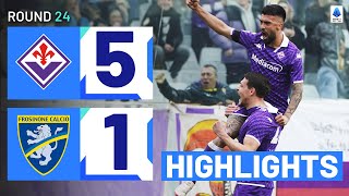 FIORENTINAFROSINONE 51  HIGHLIGHTS  La Viola triumph in goal fest  Serie A 202324 [upl. by Malda906]