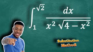 Integral of 1  x2 sqrt4  x2 from 1 to √2 [upl. by Barret]