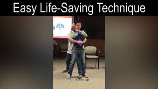 How to perform Heimlich maneuver Choking first aid demo [upl. by Ettennal351]