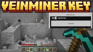 Veinminer Key V2 Addon For 12130121 On MCPEMCBEWINDOWS [upl. by Moretta]