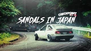 AE86 Drifting at Gunsai Touge  Sandals in Japan 4K [upl. by Nawiat]