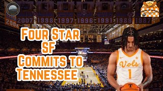 Four Star SF Commits to Tennessee  Tennessee Basketball Recruiting [upl. by Deeas]