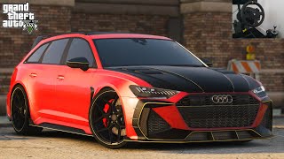 Cam Volant Uber 2021 Audi RS6 Avant Keyvany  NVE GTA 5 [upl. by Atnuahs]