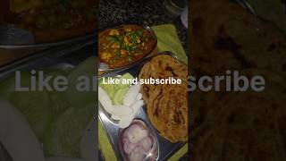 Matar paneer with lacha parathatrendingytshortsfood [upl. by Cioffred]