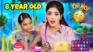 8 Years Old Girl Does My Makeup 😱 Ye Kaisa Makeup Kiya 😰 [upl. by Lanie217]