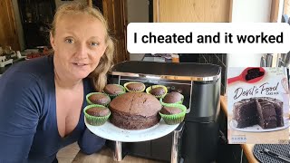 Ninja Air Fryer Chocolate cake and Cup cakes the lazy way [upl. by Dituri]