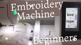 Home embroidery machine Janome memory craft 500E Beginners guide from a beginner [upl. by Ynnot]