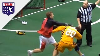 Heavyweight Indoor Lacrosse Fight Brodie Merrill goes against Andrew Suitor [upl. by Lorrin]