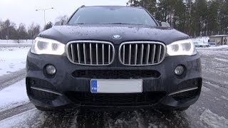 2014 BMW X5 M50d  sound revs onboard ride overview [upl. by Malliw]