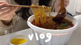 vlog  왜 내 감자에는 전분이 없는건데자신의 실력을 과대평가 해버린 자취요리사👩🏻‍🍳 이상한 샤브샤브와 땅콩버터 사과 감자전 쏸라펀 [upl. by Gelya23]