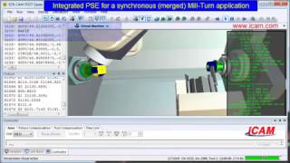 MillTurn CNC PostProcessor amp Simulator on Mazak Integrex  ICAM [upl. by Alyehs]