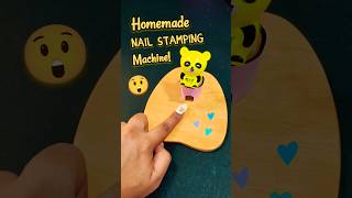 DIY Homemade Nail Stamping Machine 🤓🌈 Best out of waste  Diy crafts 💖 shorts craft [upl. by Nyllaf]