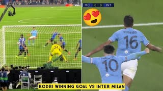 😍 Rodri Winning Goal vs Inter Milan  Champions League Final [upl. by Lolita]