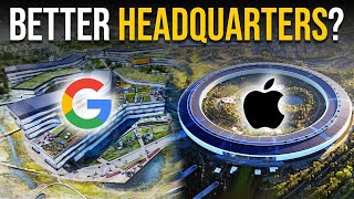 Apple Park vs Googleplex  Who has the best headquarters [upl. by Larue951]