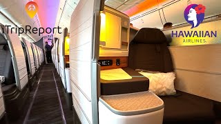 Hawaiian 7879 Inaugural Flight First Class [upl. by Essie931]