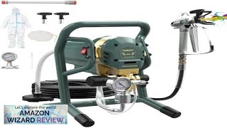 Stand Airless Paint Sprayer 1HP 3000PSI High Efficiency Airless Sprayer Review [upl. by Nonnahs]