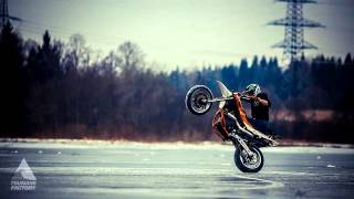 Winter Crazy Stunt on Ice  Supermoto  Stepan Maslov [upl. by Chiles]