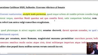 De coniuratione Catilinae XXIX Sallustio Cicerone riferisce al Senato [upl. by Illil526]