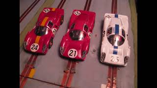 SCX  Scalextric Slot Car Racing NYC Team at Craigs Wooden Track Song Messiah by Solis Rex [upl. by Woodrow]