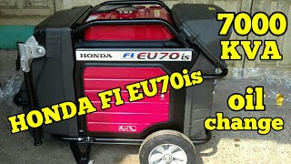 Honda generator engine oil change honda fi EU70is in Hindi [upl. by Leverick]