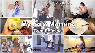 My 6AM quotMORNING GYMquot Routine ☀ selfcare healthy amp productive habits  Gulguli Singh [upl. by Rialc]