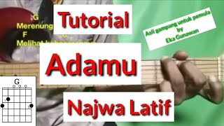 Kunci Gitar Adamu  Najwa Latif Tutorial Chord Gitar by Eka Gunawan [upl. by Lraep987]