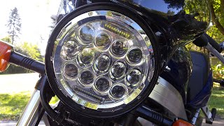 Retrofitting A 7Inch Round LED Motorcycle Headlight [upl. by Sallyann]