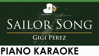 Gigi Perez  Sailor Song  LOWER Key Piano Karaoke Instrumental [upl. by Mayfield]