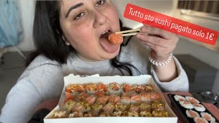 🍣 MUKBANG SUSHI GODURIOSO MANGIO CON VOI 🍱 [upl. by Kcam897]