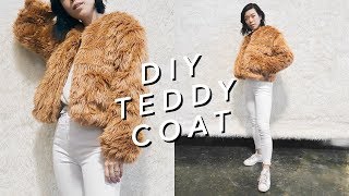 DIY TEDDY COAT ✨🐻✨ WITHWENDY [upl. by Oetsira369]