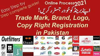 Trademark Registration in Pakistan Brand Name Registration Logo Copy Right Patent Registration [upl. by Aynekal]