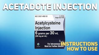 Acetadote injection acetylcysteine how to use How and when to take it Who cant take [upl. by Glenna]