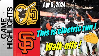 SD Padres vs SF Giants Highlights  OMG  Giants Walkoffs [upl. by Aillemac]