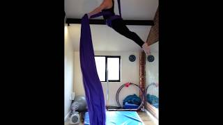 Aerial silks drop front dive into star [upl. by Bouton]