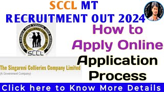 How to Apply SCCL MT Singareni Notification 2024 In Telugu by Srikanth [upl. by Lipscomb]