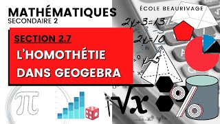 27  L’homothétie dans Geogebra [upl. by Myrtle960]