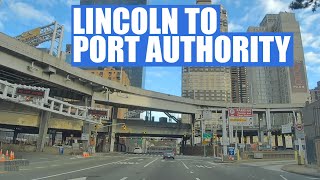 Route 495 drive From New Jersey through Lincoln Tunnel to Port Authority ramps [upl. by Trebmal448]