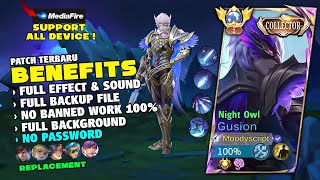 NEW  Gusion Collector Night Owl Skin Script No Password  Full Effect amp Full Sound  MLBB [upl. by Dagnah]