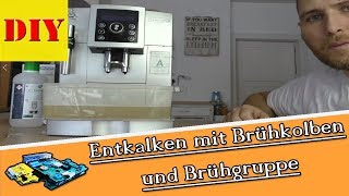 ⏩ Delonghi Ecam amp Magnifica S 👉 Richtig 👈 entkalken mit Brühkolben 👍 [upl. by Atinej]