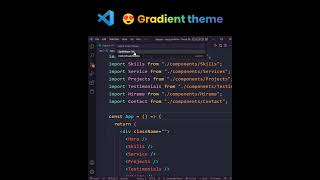 Vscode Gradient Color Theme  shorts [upl. by Jedlicka]