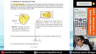 Mechanics of Deformable Bodies  Chapter 3  Torsion Additional Problems  1 [upl. by Aika]