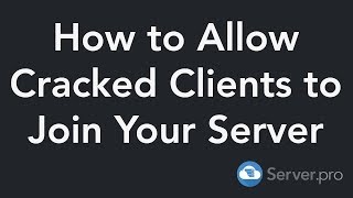 How to Allow Cracked Clients to Join Your Server  Minecraft Java [upl. by Annais]