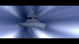 Star Destroyer exiting hyperspace Blender Animation [upl. by Chemash]